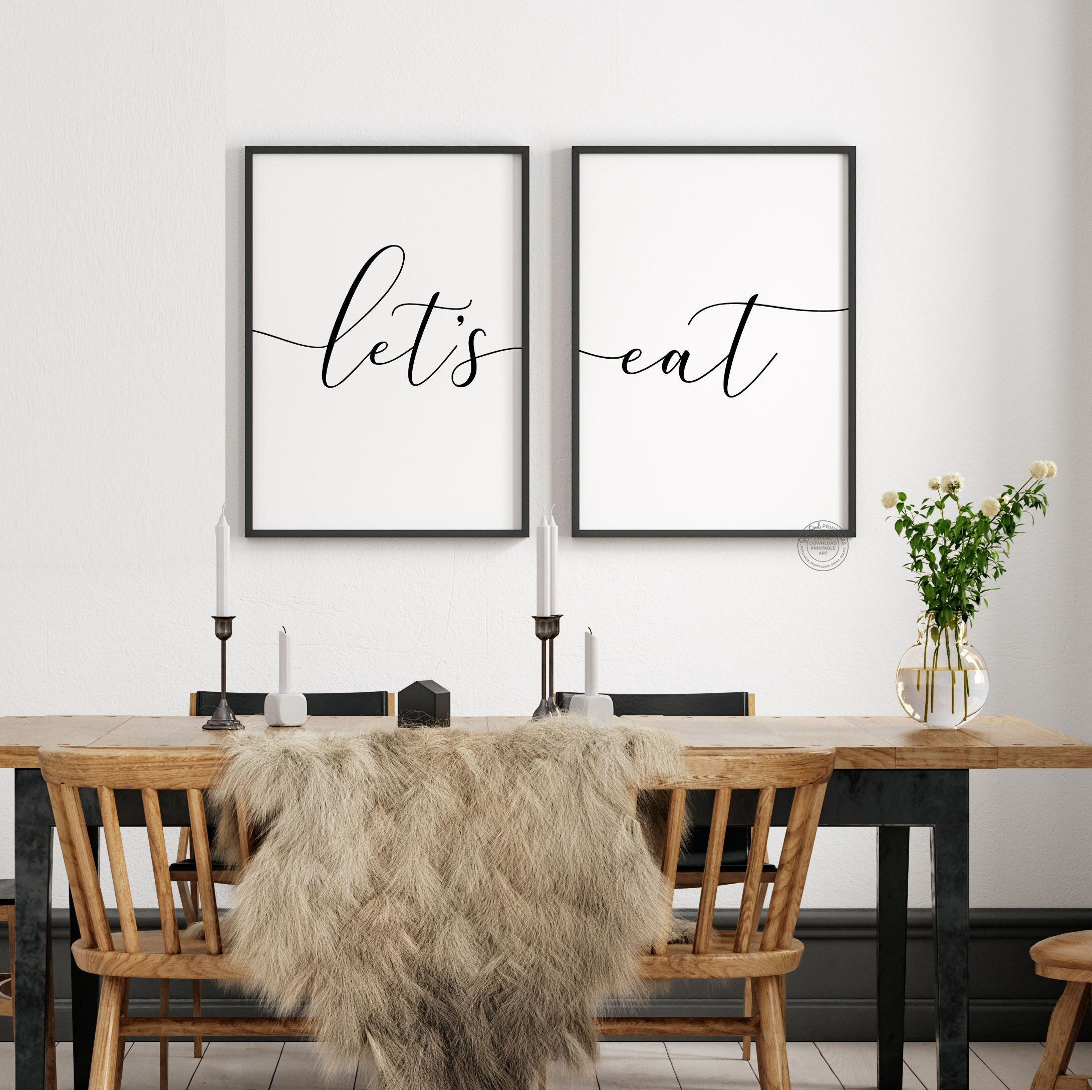 Let s Eat Print Kitchen and Dining Wall Art Dining Room Prints