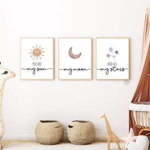 You Are My Sun My Moon and All My Stars, Nursery Prints Neutral, Baby ...