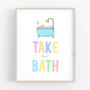 Bathroom Prints Kids Bathroom Wall Art Printable Children - Etsy