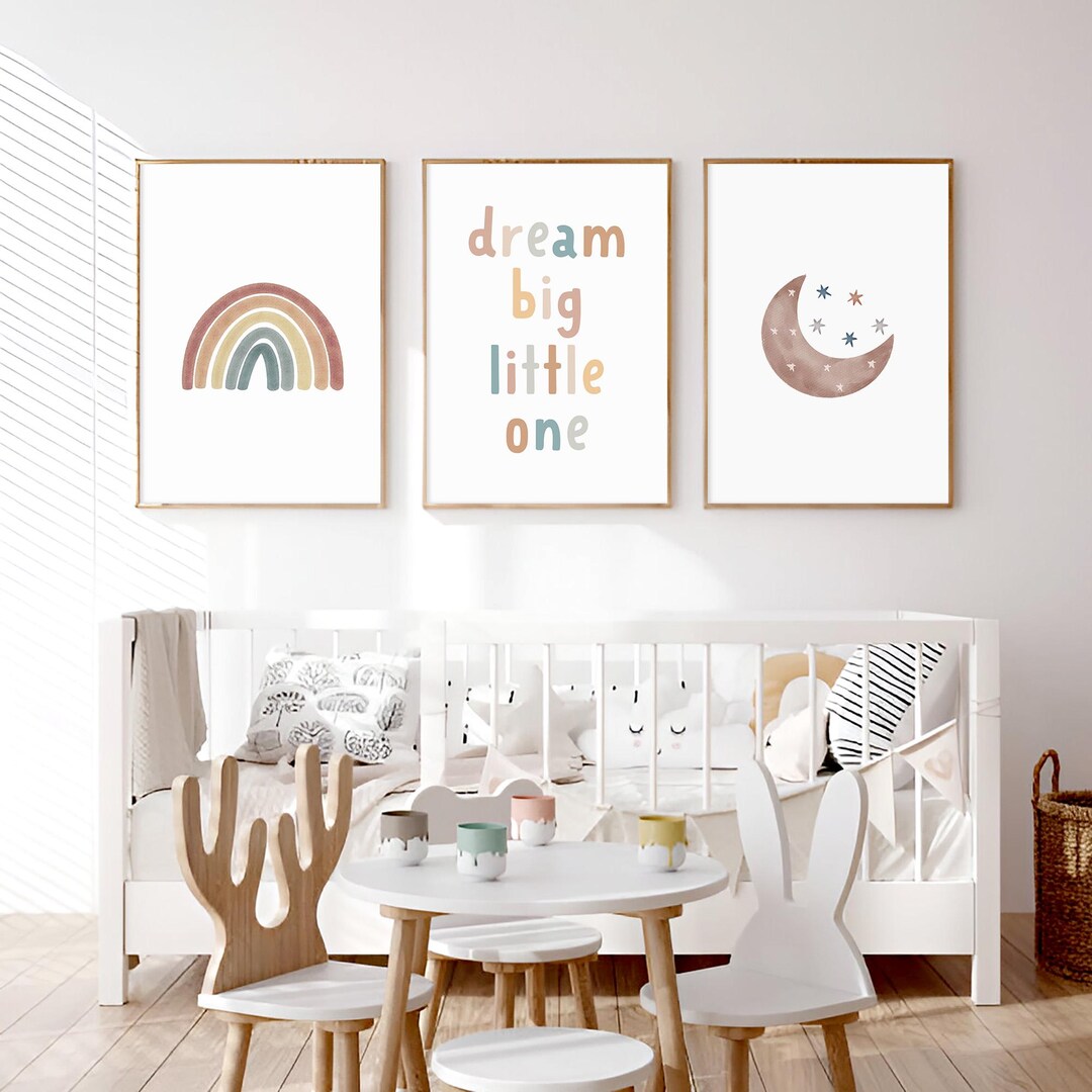 Dream Big Little One, Nursery Prints, Baby Wall Art, Toddler Nursery ...