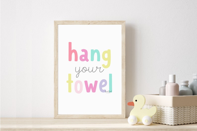 Girl Bathroom Prints Pink Kids Bathroom Wall Art Printable - Etsy