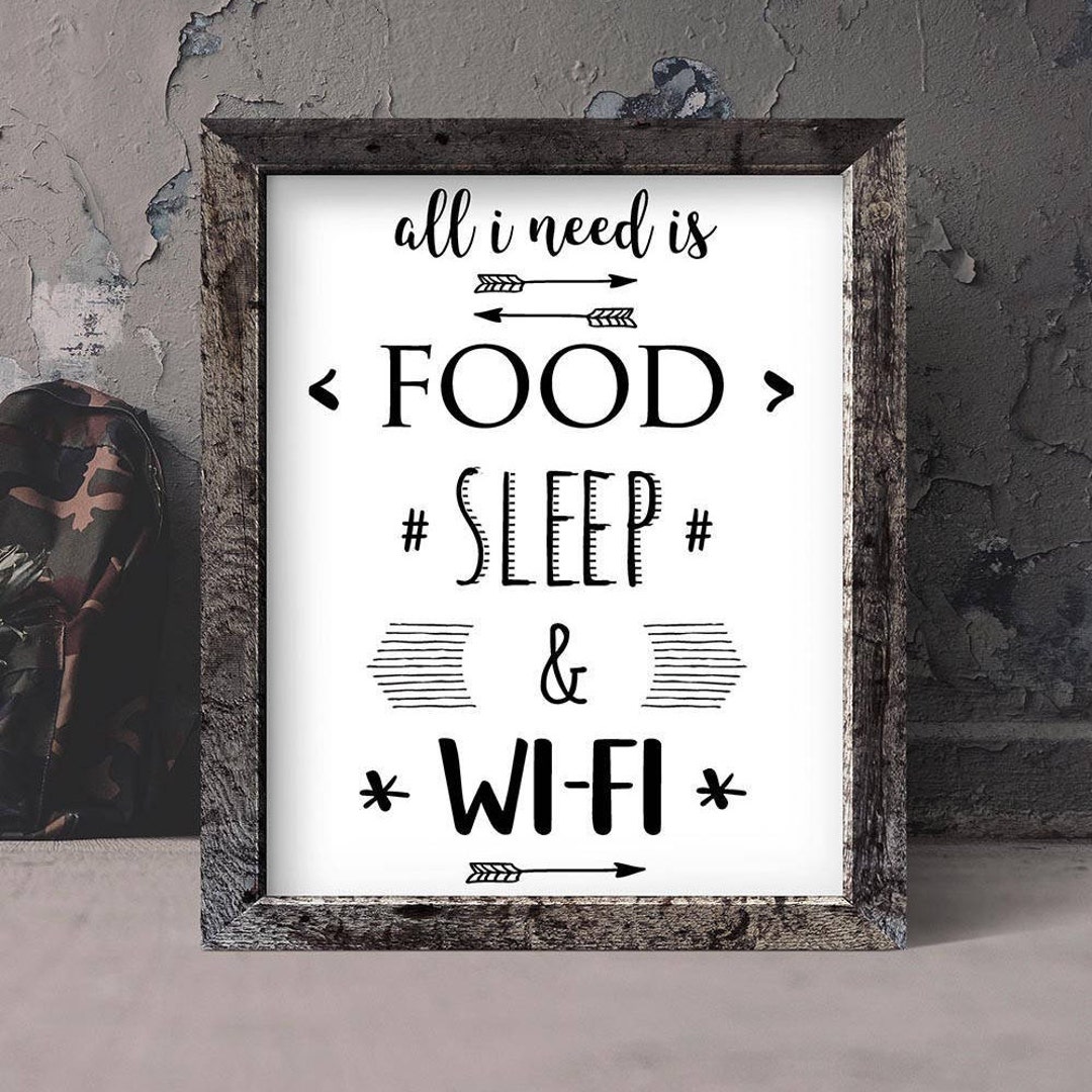 Wifi Funny Quotes for Home Teen Boy Bedroom Print Dorm Room - Etsy