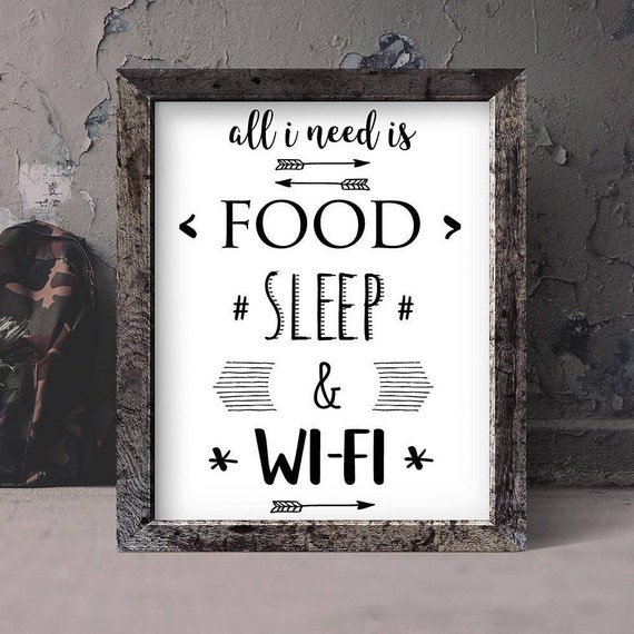 Wifi Funny Quotes for Home Teen Boy Bedroom Print Dorm Room - Etsy ...