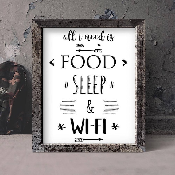 Wifi Funny Quotes for Home Teen Boy Bedroom Print Dorm Room - Etsy ...