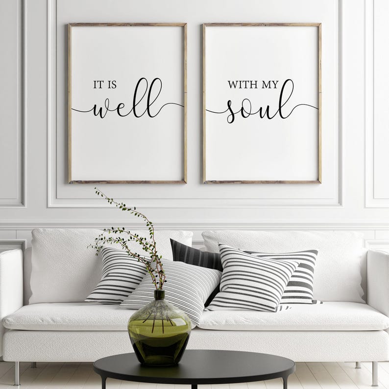 It Is Well With My Soul, Bible Verse Print Christian Wall Art, Wedding Decor Bible Verse Wall Art, Home Decor Sign, Wall Decor Printable Art image 7