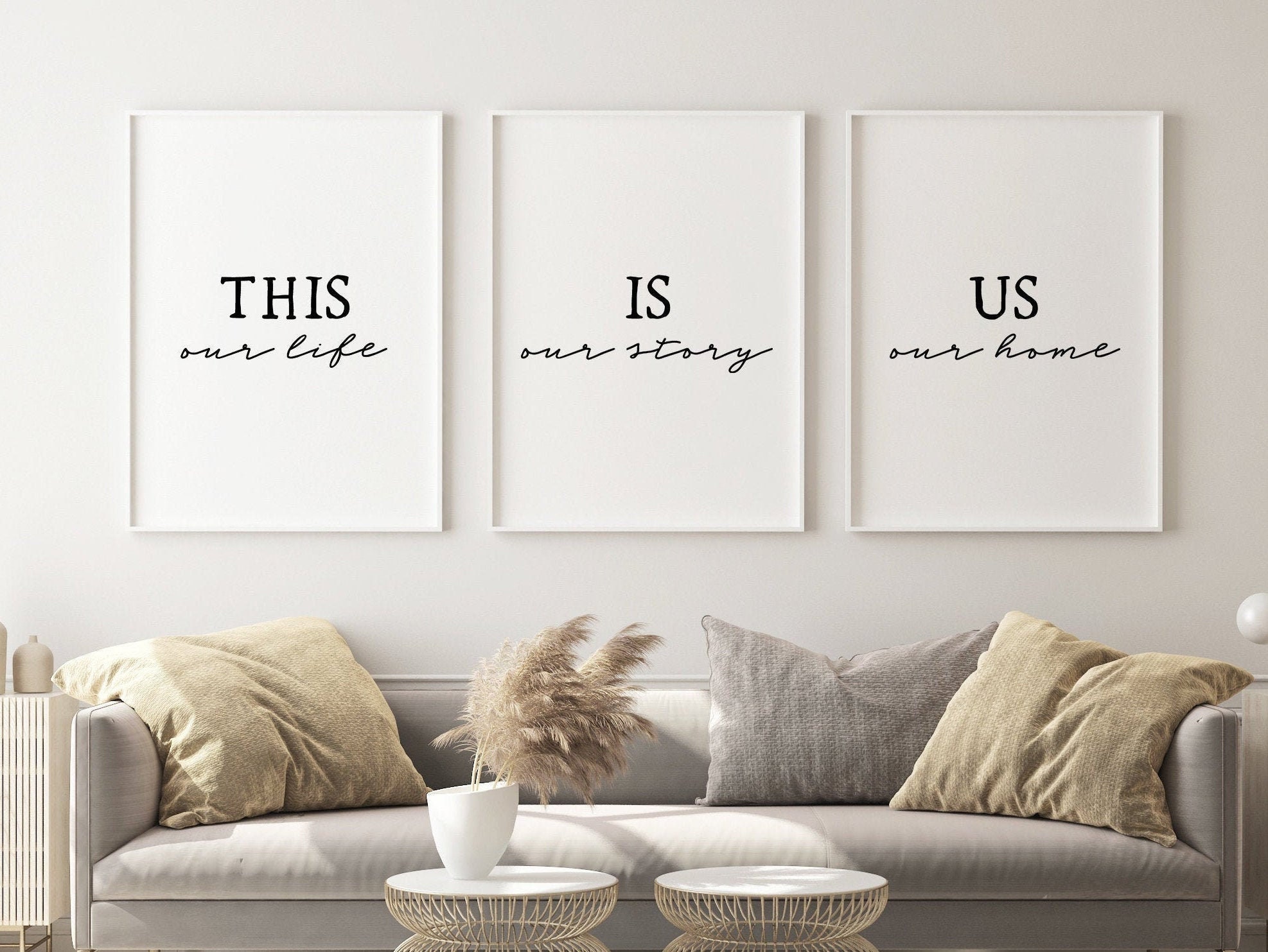 This is us wall art set of 3 typography prints wall decor | Etsy