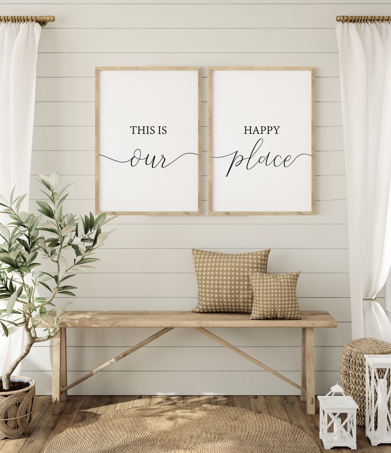 This Is Our Happy Place Print For, Dining Room Wall Decor Family Pictures