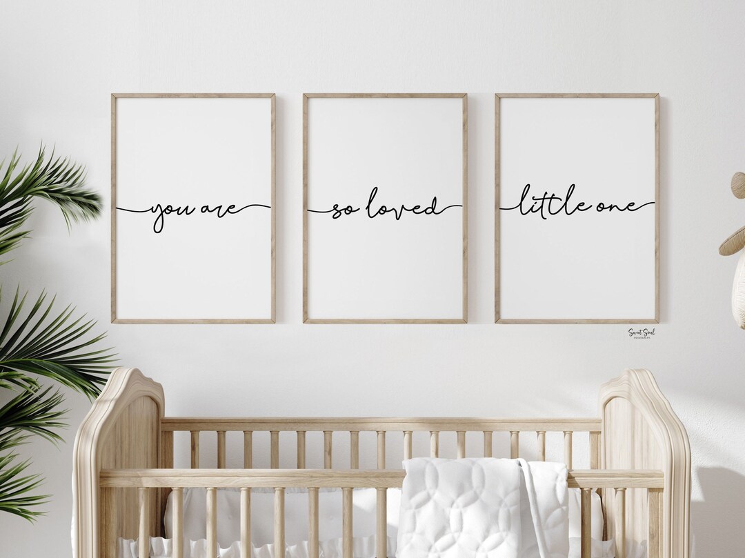 You Are so Loved Little One Nursery Prints Neutral Nursery Etsy