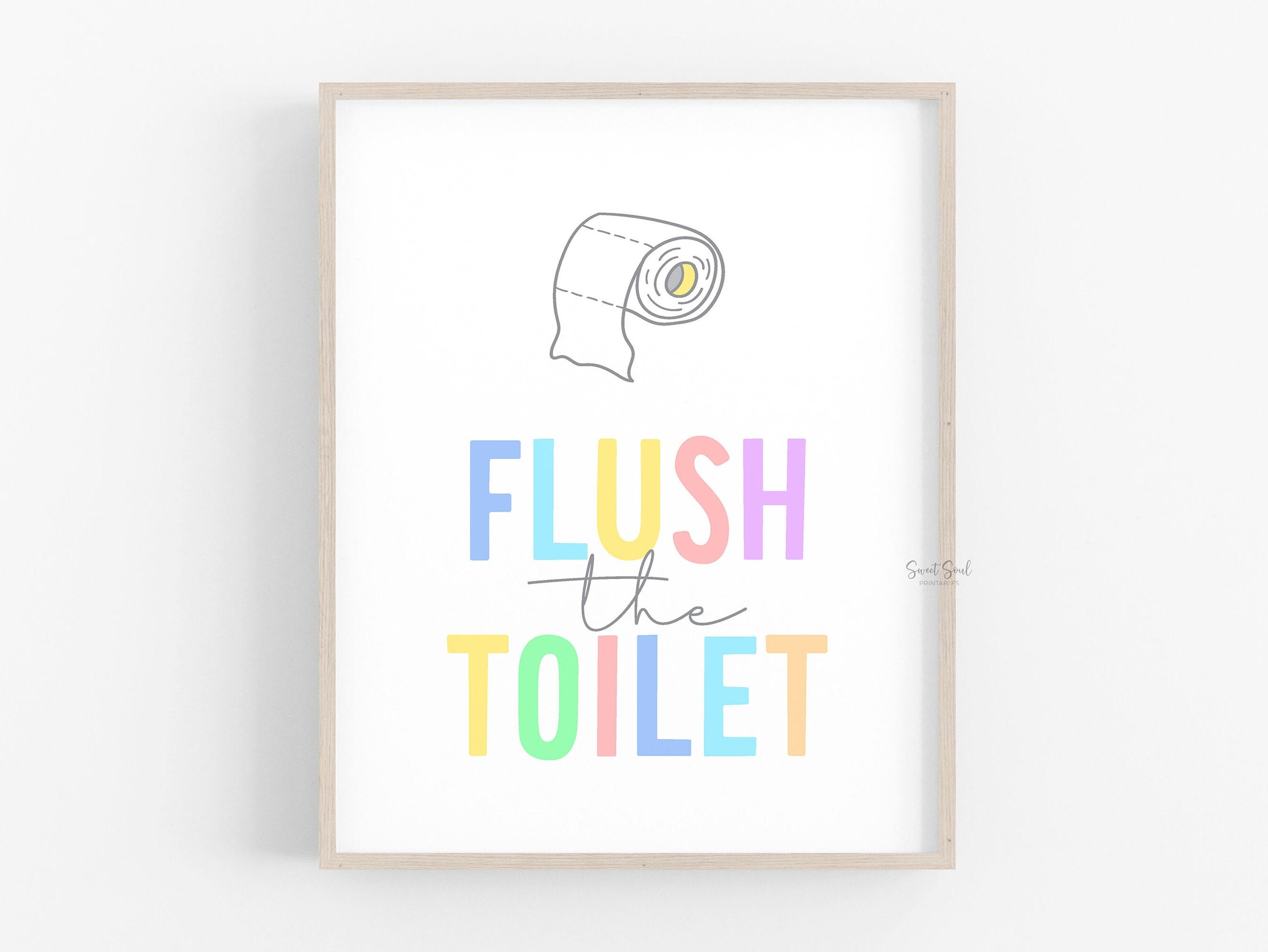 Bathroom Prints Kids Bathroom Wall Art Printable Children - Etsy
