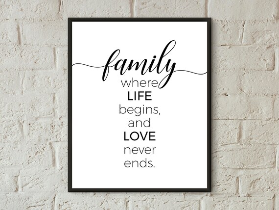 Family Quote Printable Wall Art Family Sayingfamily Print Etsy