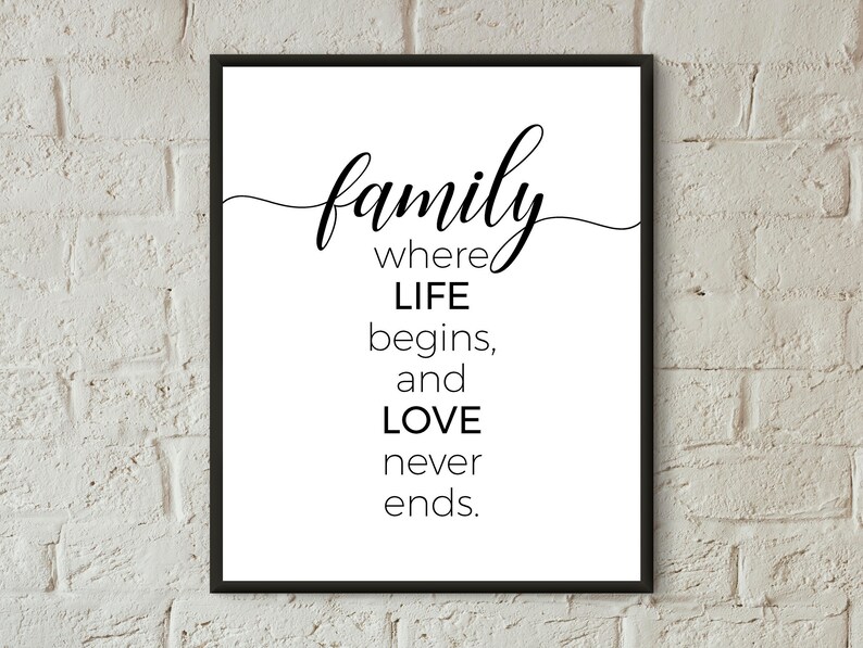 Family Quote Printable Wall Art Family Sayingfamily Print Etsy