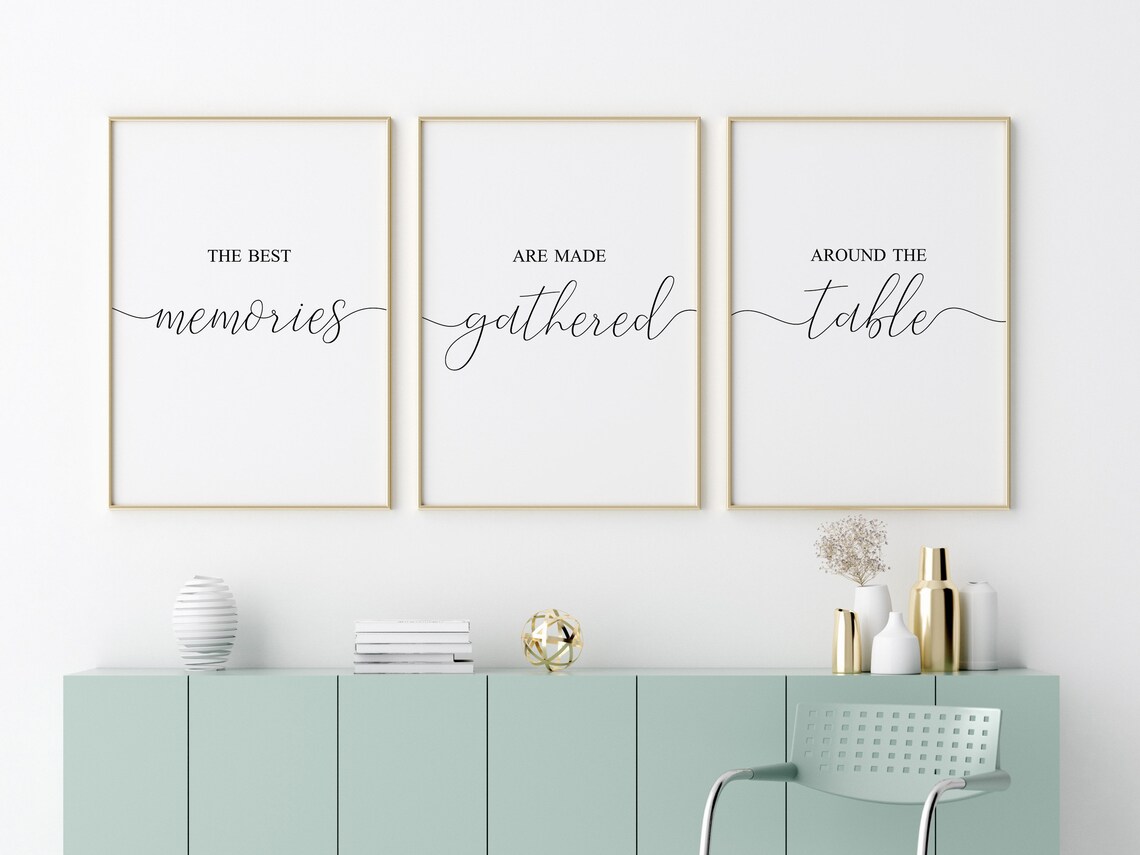 Dining room prints set of 3 dinning room wall decor printable Etsy
