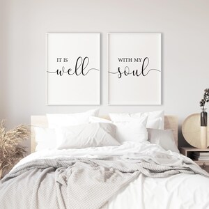 It Is Well With My Soul, Bible Verse Print Christian Wall Art, Wedding Decor Bible Verse Wall Art, Home Decor Sign, Wall Decor Printable Art image 5