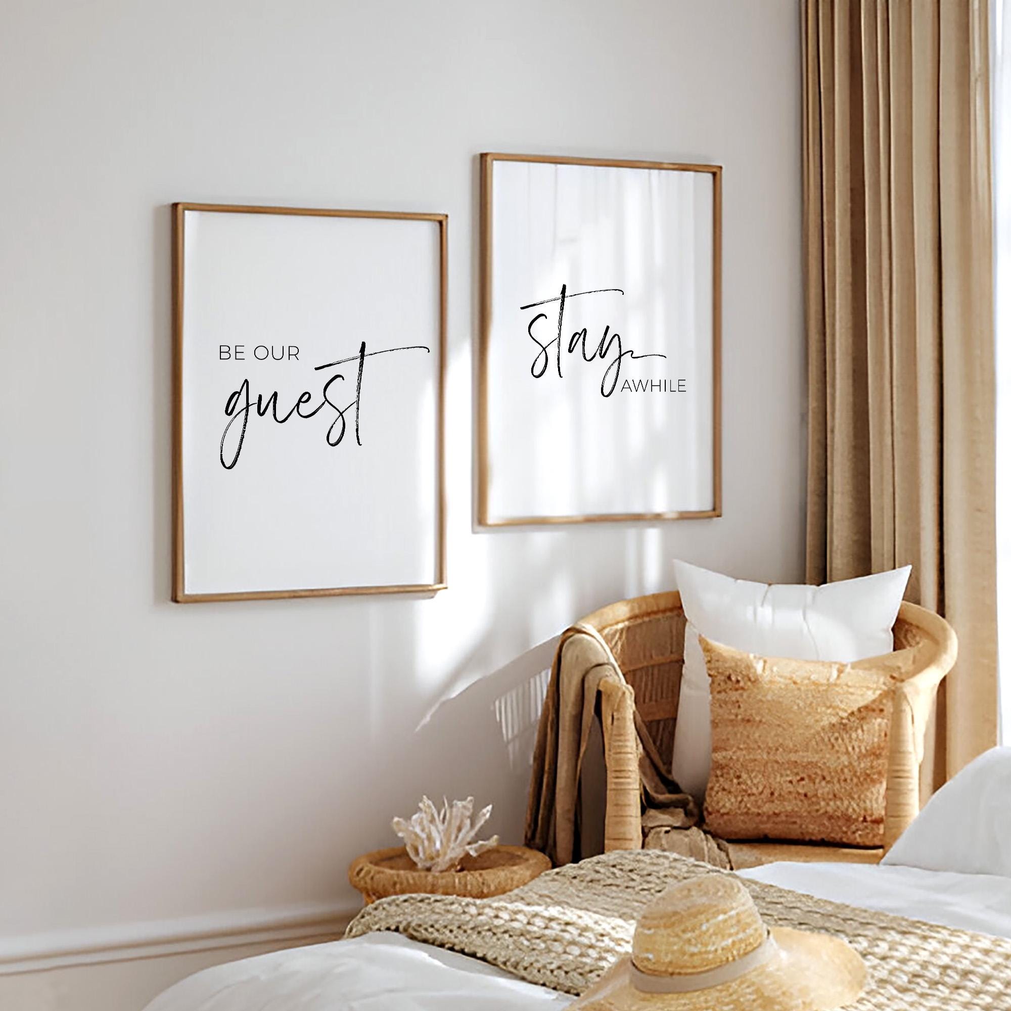 Be Our Guest Stay Awhile Print Download Guest Room Wall Art, Guest ...