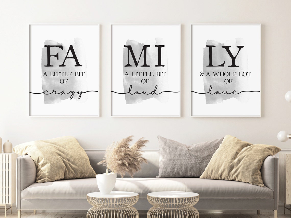 Buy Living Room Prints Set of 3 Family Prints Set Family Little Online