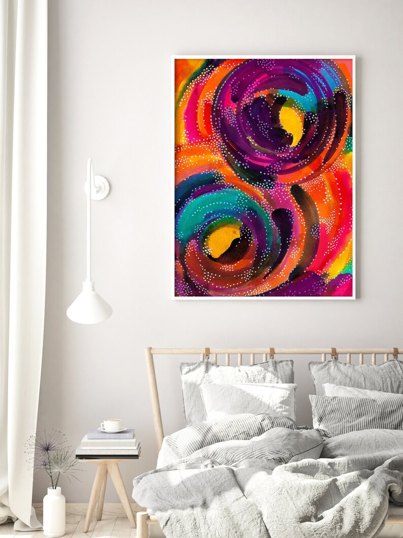 Living room prints abstract wall art above couch wall decor Etsy