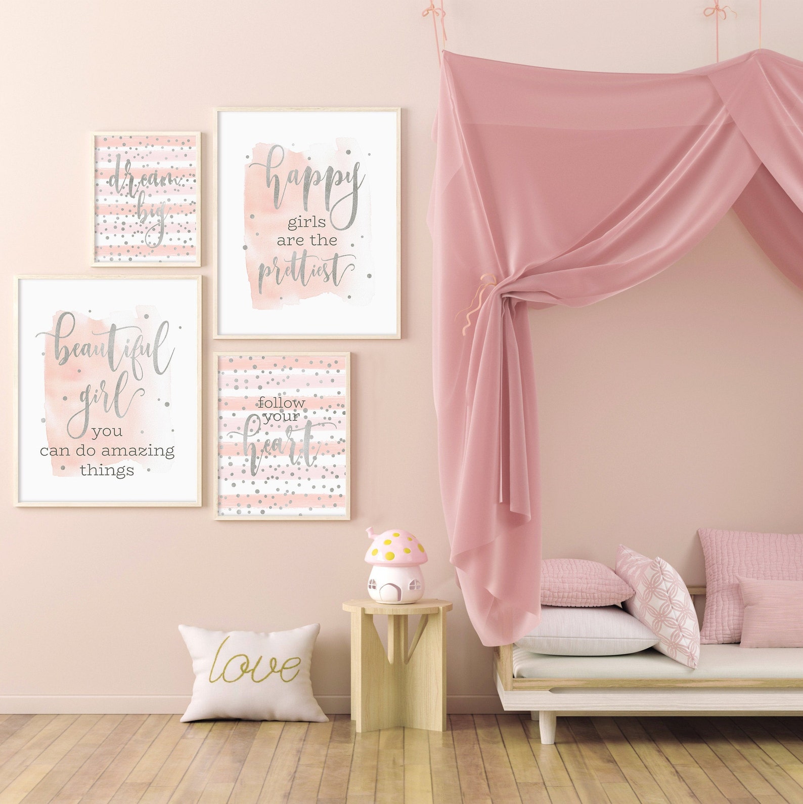 Girls bedroom decor prints girls nursery wall art printable | Etsy