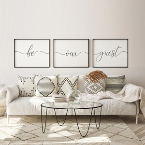 Be Our Guest Print Digital Download Guest Bedroom Prints, Dining Room ...