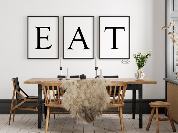 Dining Room Prints Set of 3 Dinning Room Wall Decor Kitchen - Etsy