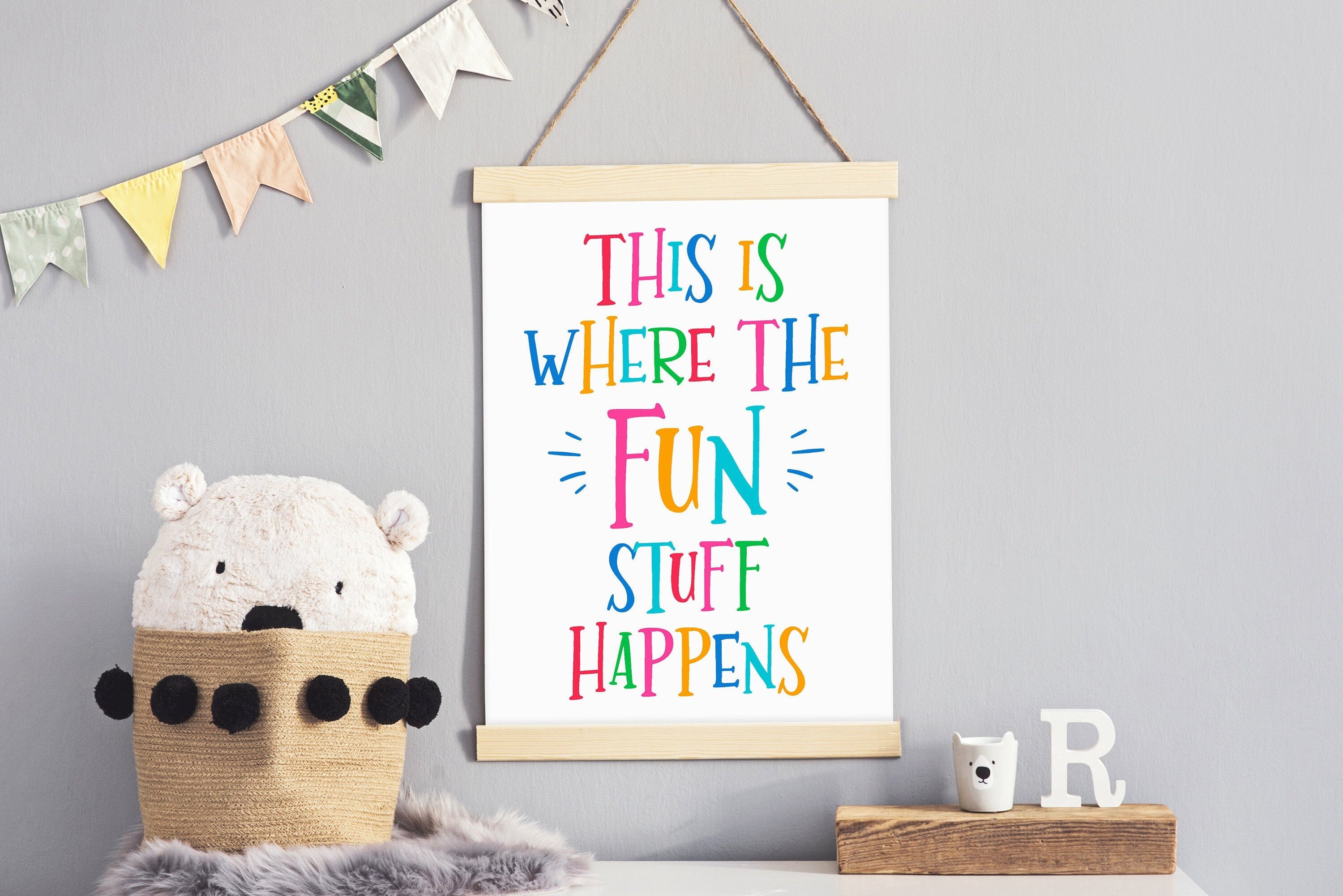 This is Where the Fun Stuff Happens Toddler Room Prints Etsy