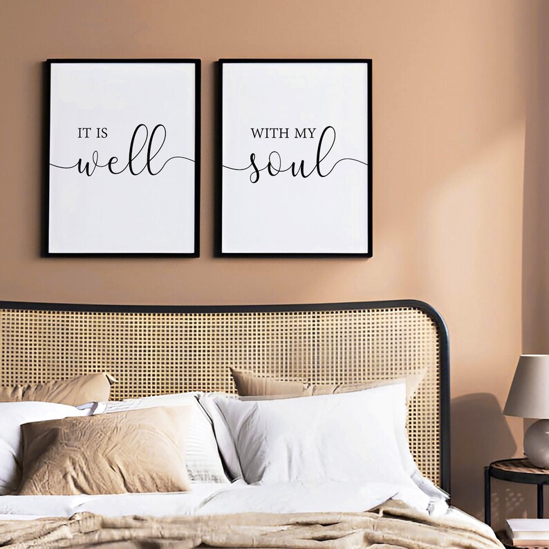 It Is Well With My Soul, Bible Verse Print Christian Wall Art, Wedding Decor Bible Verse Wall Art, Home Decor Sign, Wall Decor Printable Art image 4