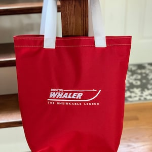 Personalized Boater Tote Bag: Handmade Water Resistant Canvas