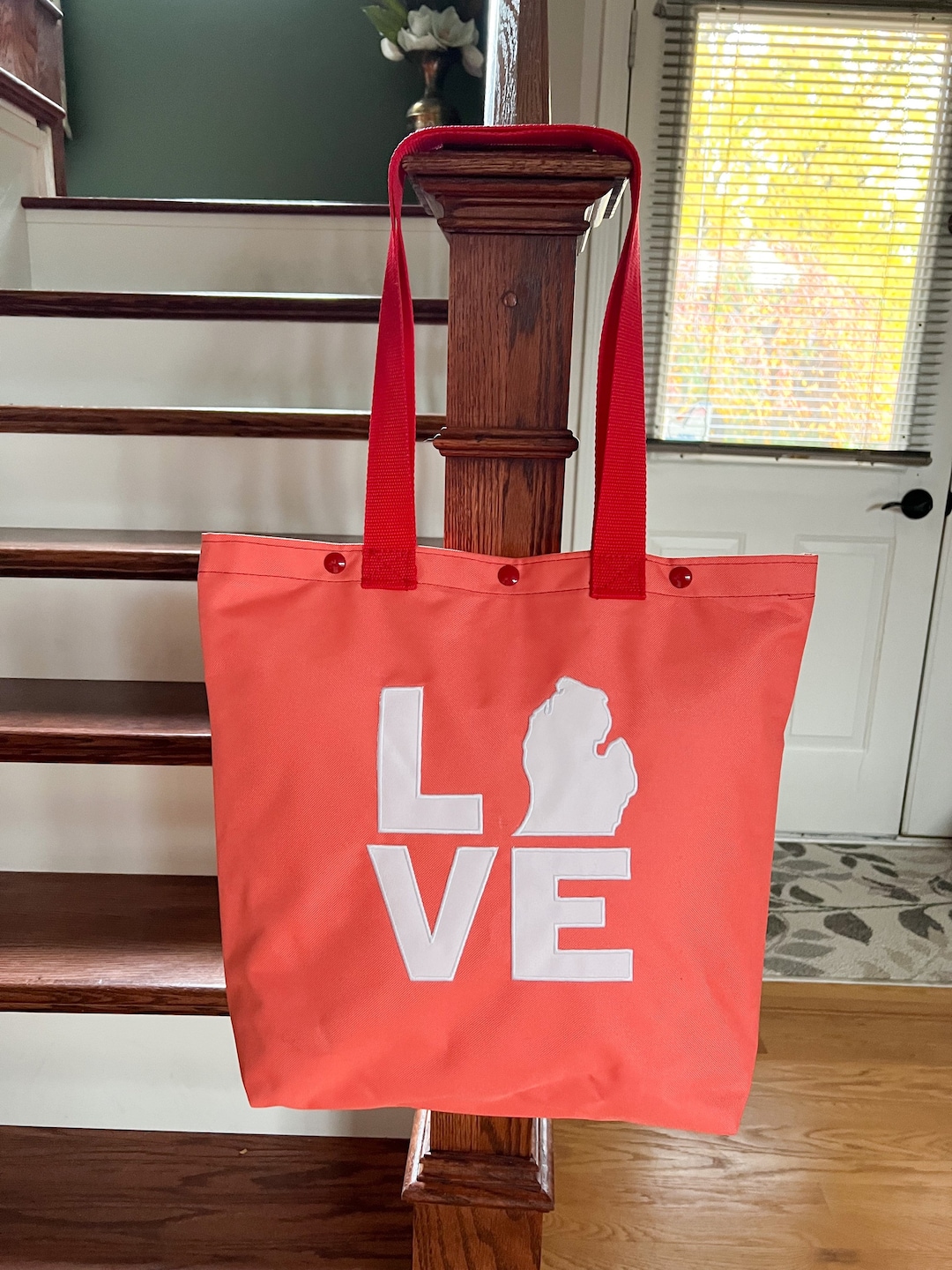 Love Michigan Tote Bag Handmade Tote - Etsy