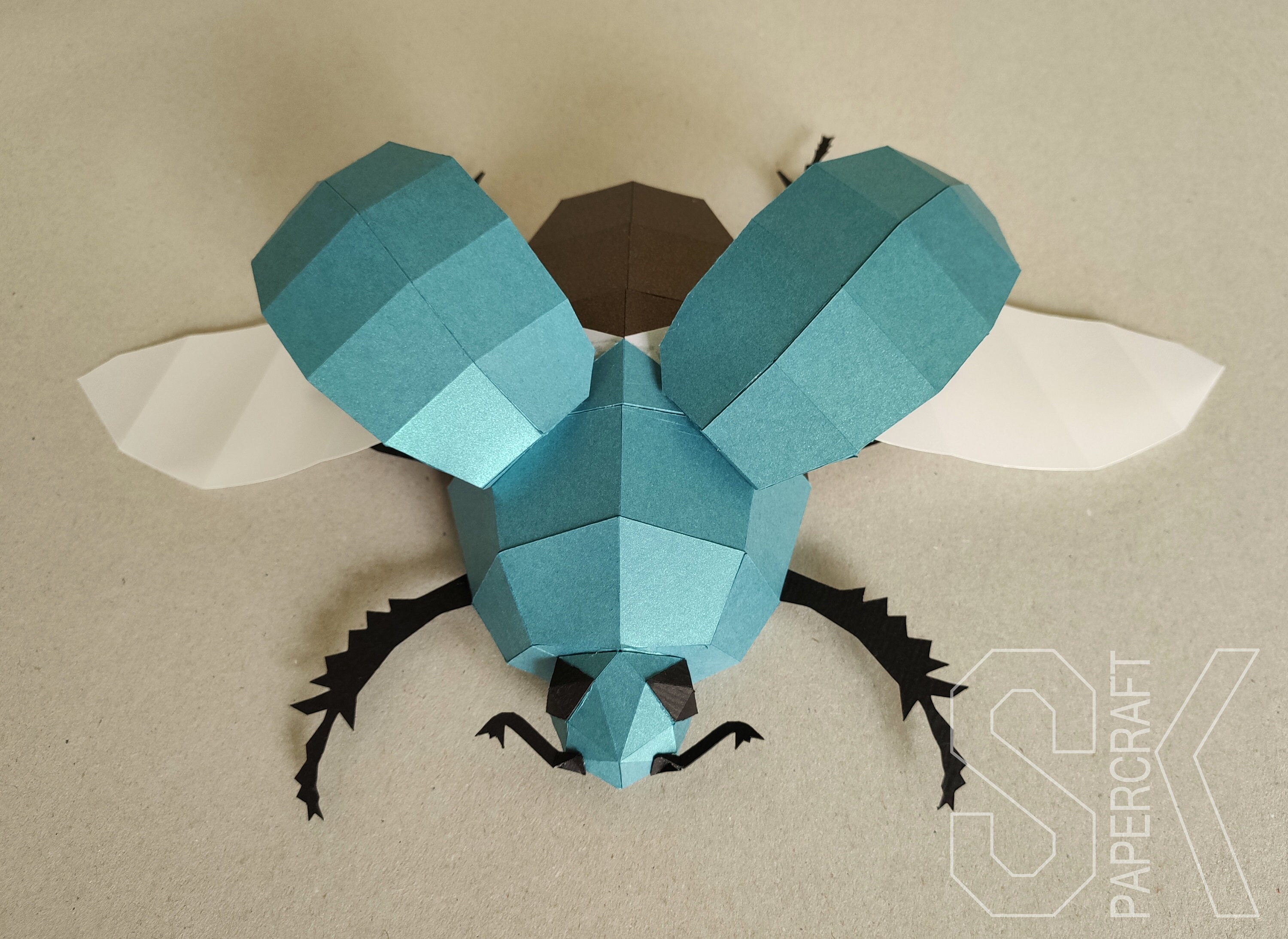PAPERCRAFT WALL BUG / beetle paper diy / chafer cockchafer Etsy