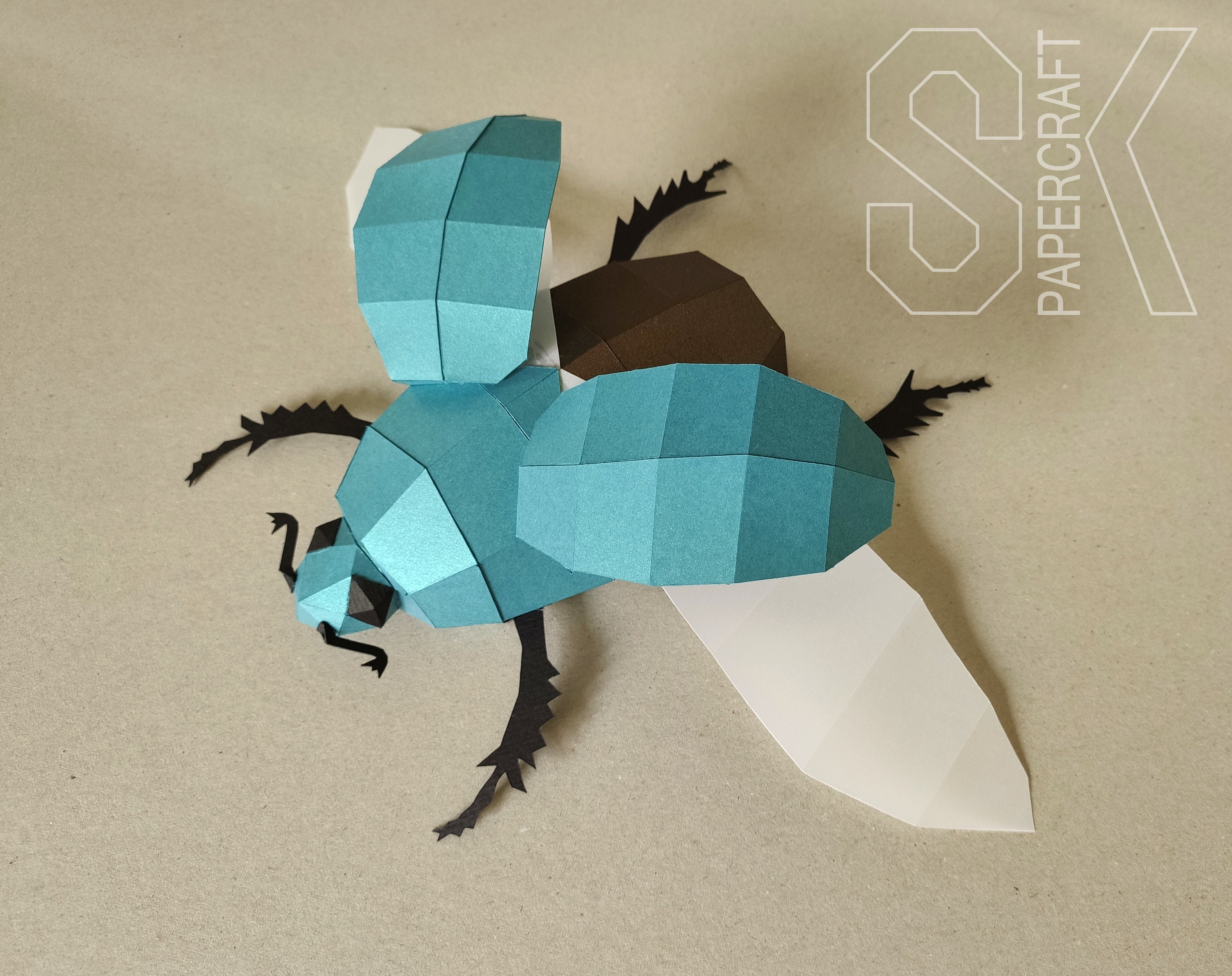 PAPERCRAFT WALL BUG / beetle paper diy / chafer cockchafer Etsy