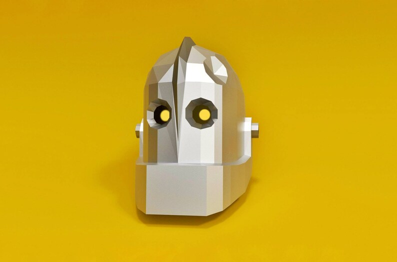 PAPERCRAFT Iron Giant helmet PDFfile for print instruction Etsy