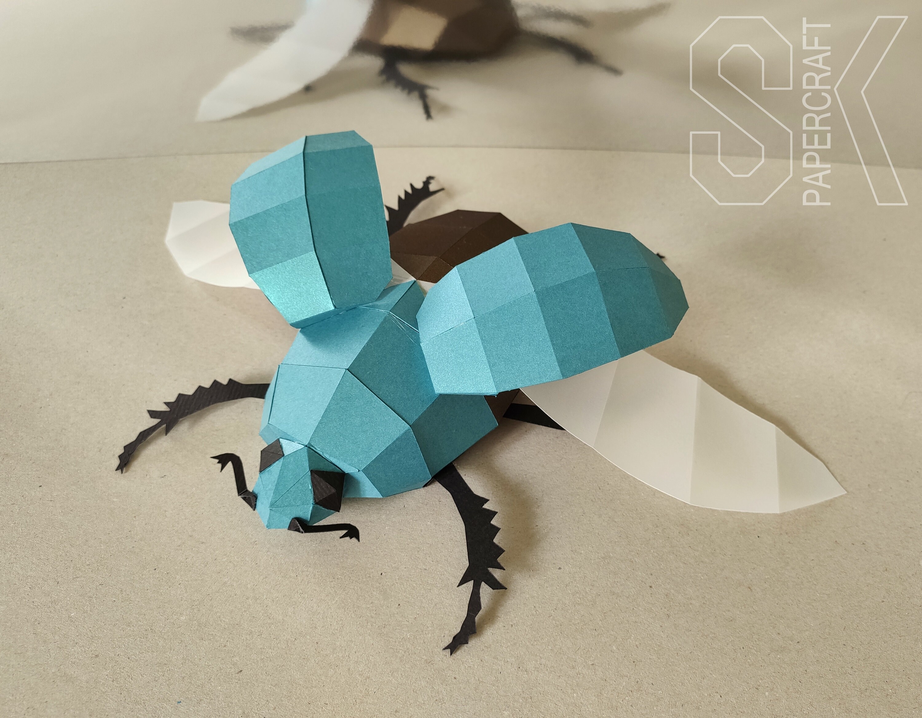 PAPERCRAFT WALL BUG / beetle paper diy / chafer cockchafer Etsy