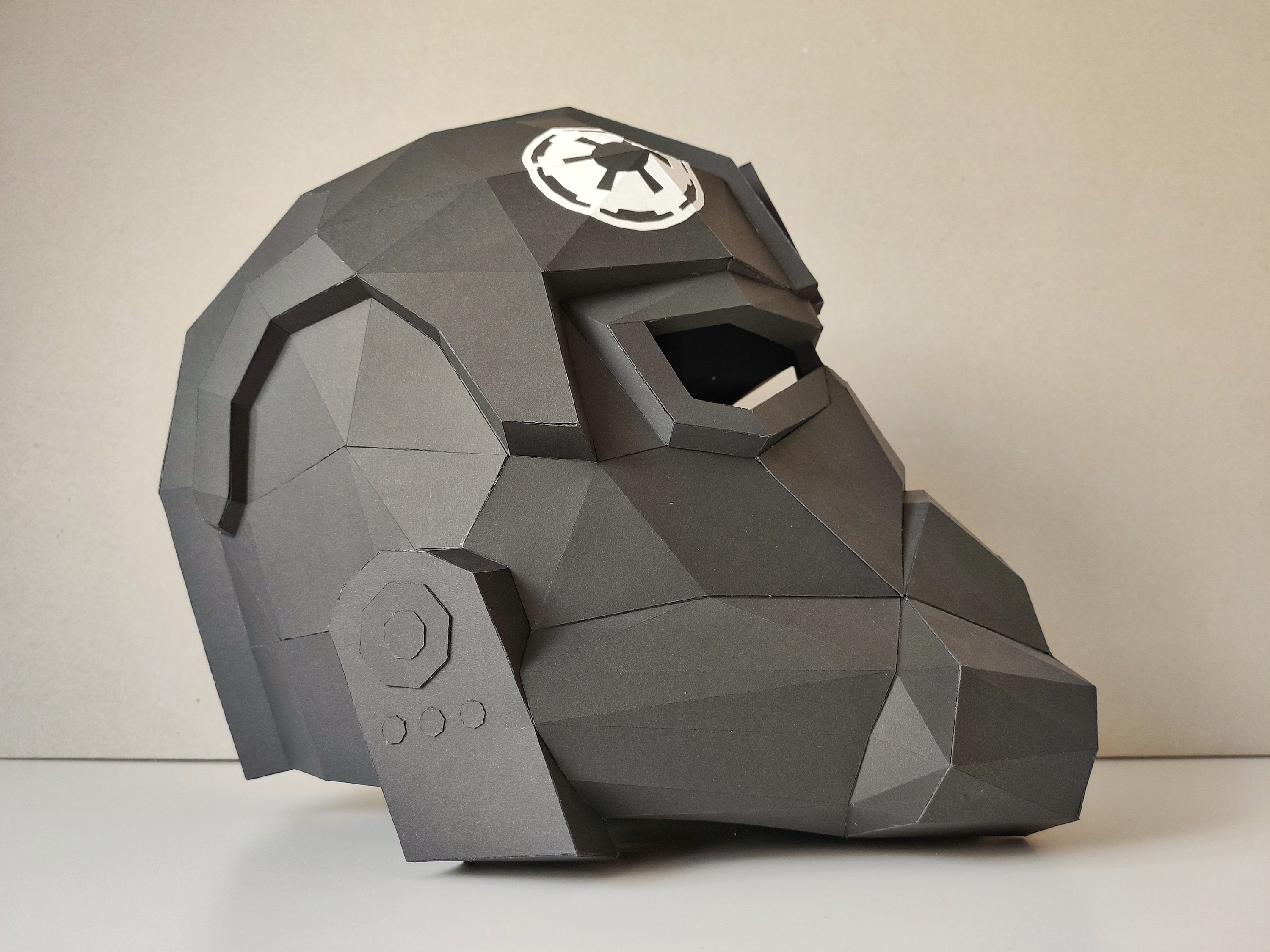 PAPERCRAFT STORMTROOPER HELMET / pdf papercraft template / tie | Etsy