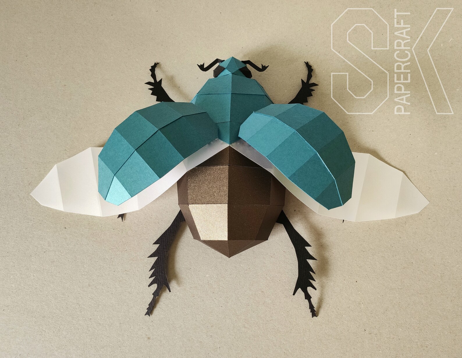PAPERCRAFT WALL BUG / beetle paper diy / chafer cockchafer Etsy
