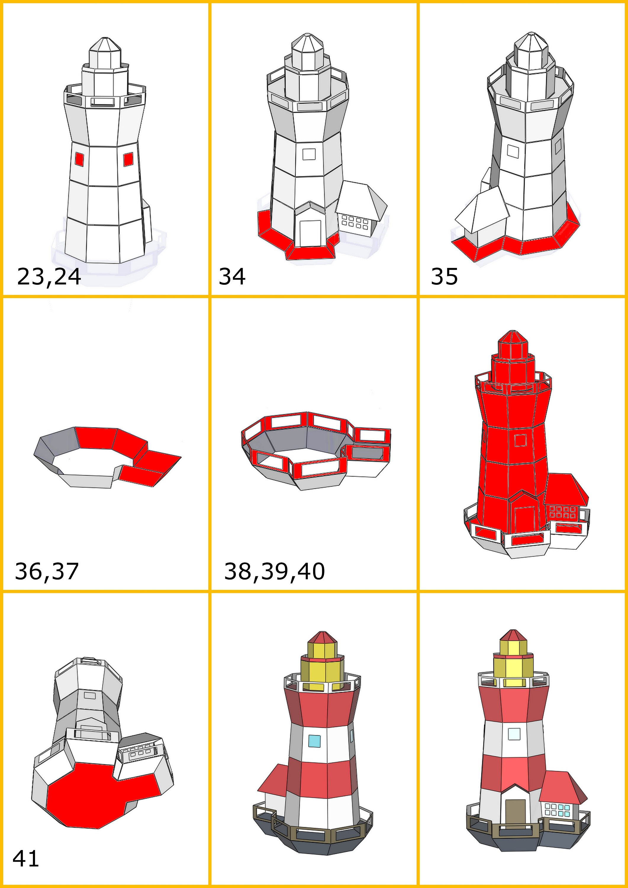 PAPERCRAFT LIGHTHOUSE / Low Poly Lighthouse / paper light | Etsy