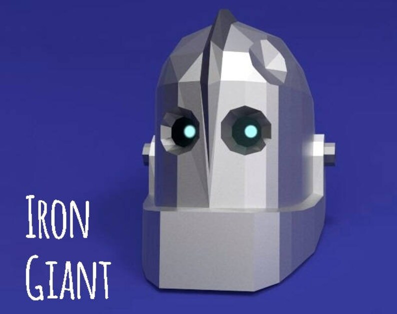 PAPERCRAFT Iron Giant helmet PDFfile for print instruction Etsy