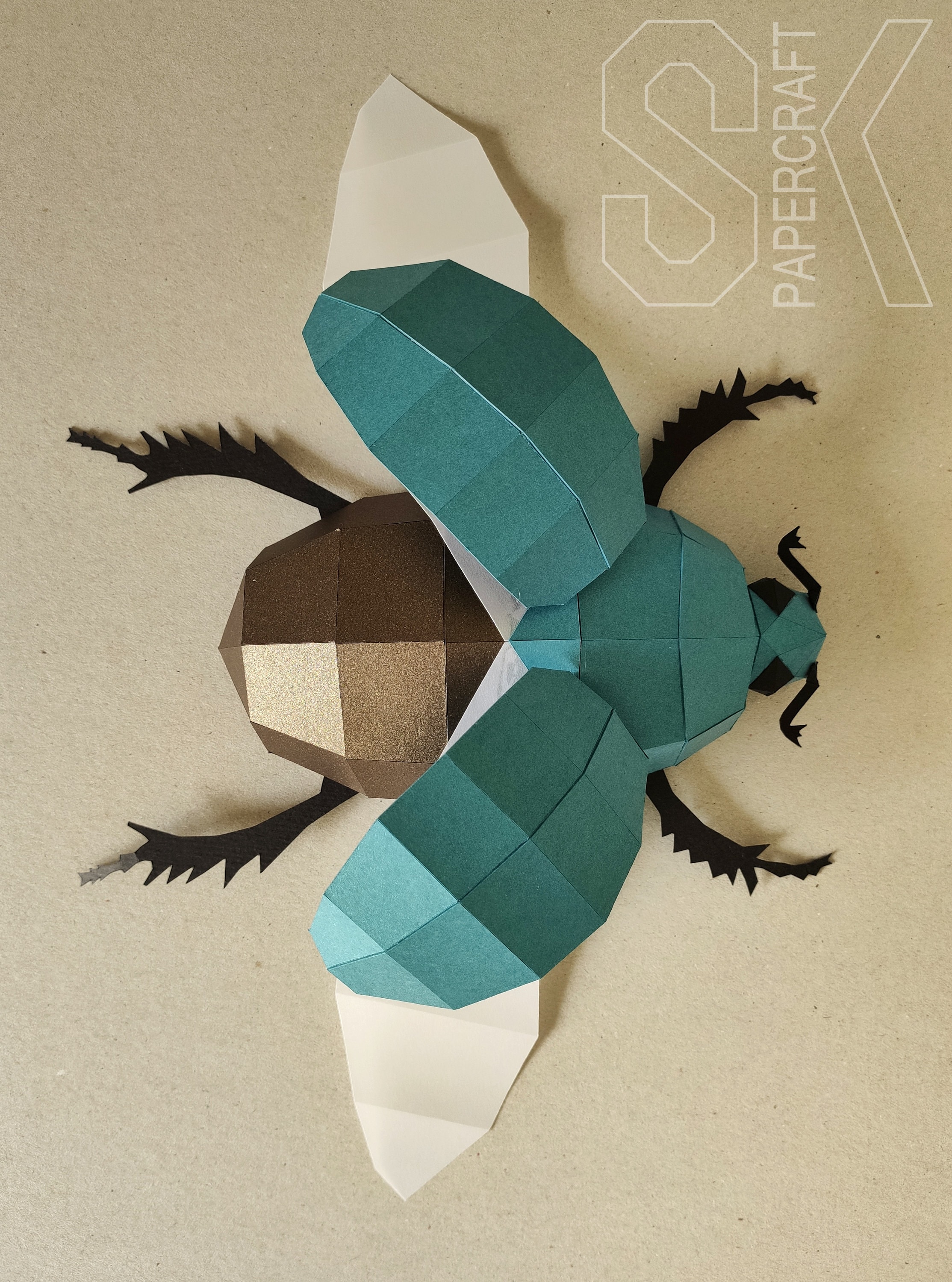 PAPERCRAFT WALL BUG / beetle paper diy / chafer cockchafer Etsy