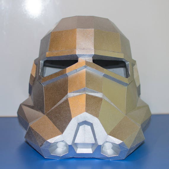 Stormtrooper Helmet Template Instruction Printable Mask Pdf Kit Template Star Wars Helmet 3d Origami Diy Gift