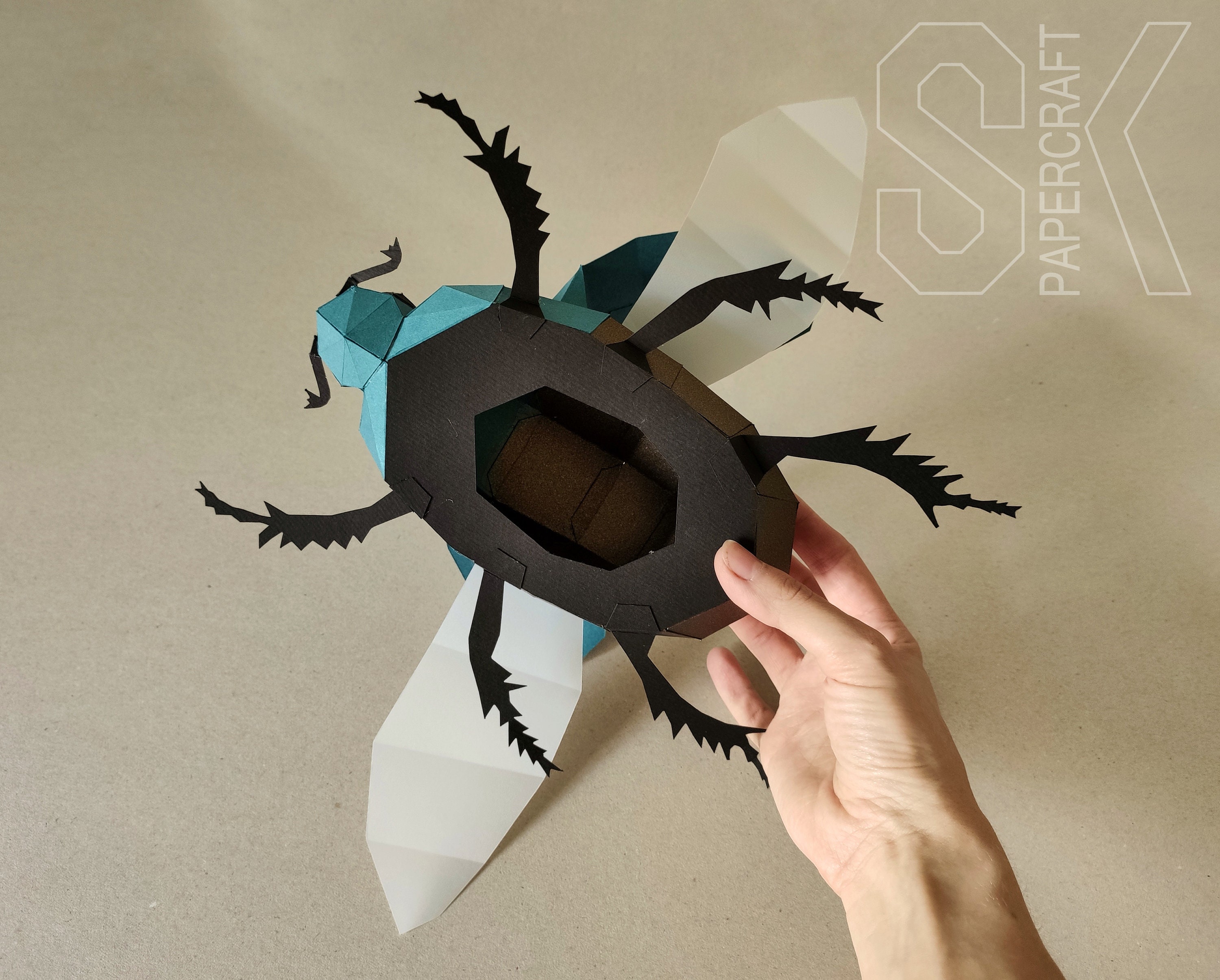 PAPERCRAFT WALL BUG / beetle paper diy / chafer cockchafer Etsy