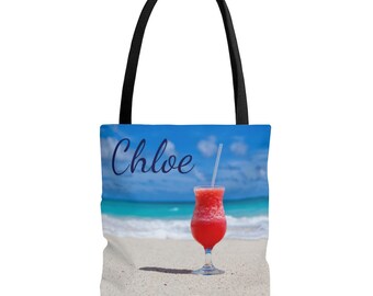 Margarita Lover Beach Tote Bag Personalized Regular Front