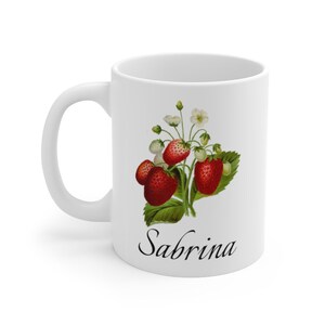 Strawberry Gifts, Strawberry Mug, Personalized Gifts, Strawberry Coffee Cup, Custom Gift, Custom Mug, Tea Coffee Lover Gift, Strawberries