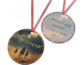 Personalized Three Wisemen Ornament, Nativity Christmas Keepsake
