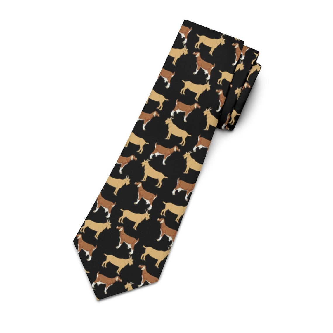 Goat Lover Gift Goat Necktie Goat Tie Goat Neck Tie Groom Etsy
