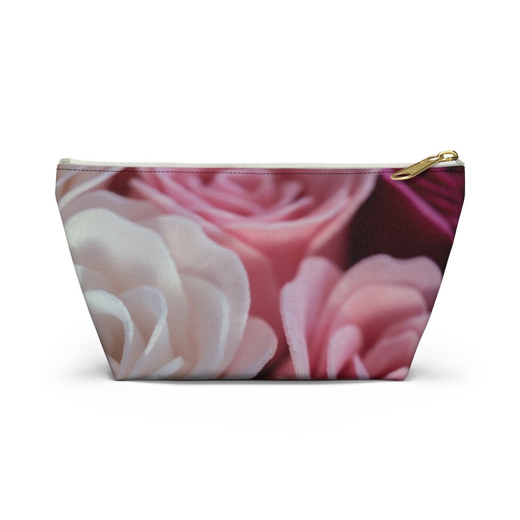 Rose Makeup Bag, Roses Cosmetic Bag, Roses, Flower Lover Gift Bag, Flower Makeup Bag, Bridesmaid