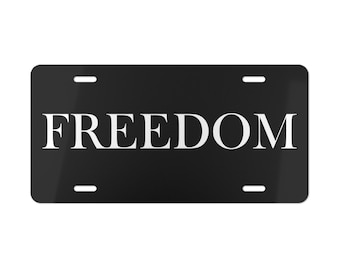 Freedom Vanity License Plate: Patriotic Conservative Car Tag
