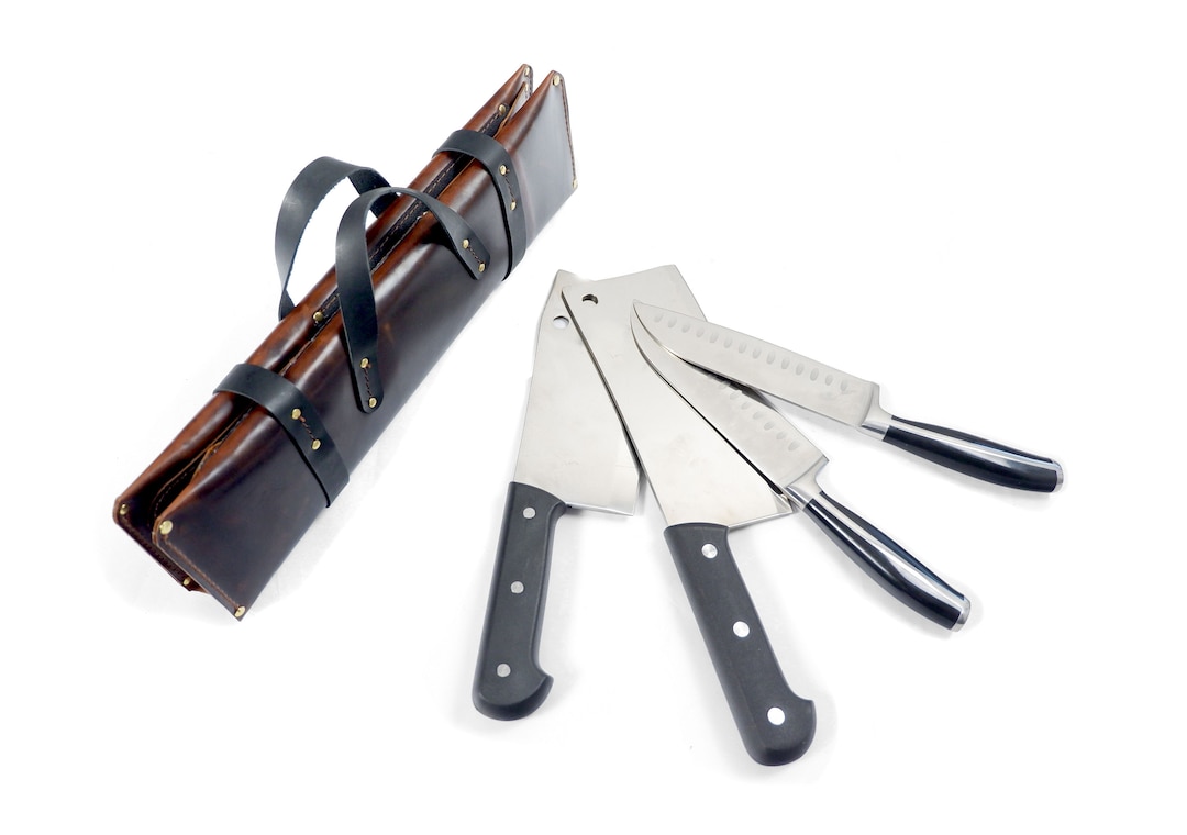 Cleaver & Brisket Friendly Knife Case | 2-4 Slot Book-style Folding Bag ...