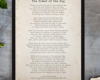 The Power of the Dog Poem Wall Art Rudyard Kipling Print