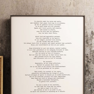 Desiderata Framed Art Print by Max Ehrmann - Etsy