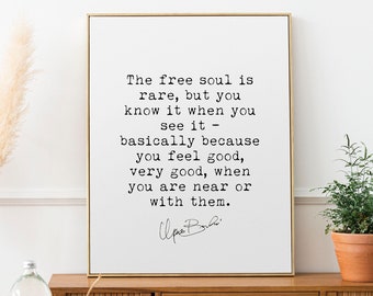 Black & White Bukowski Quote Art Print – Minimalist Literary Wall Decor