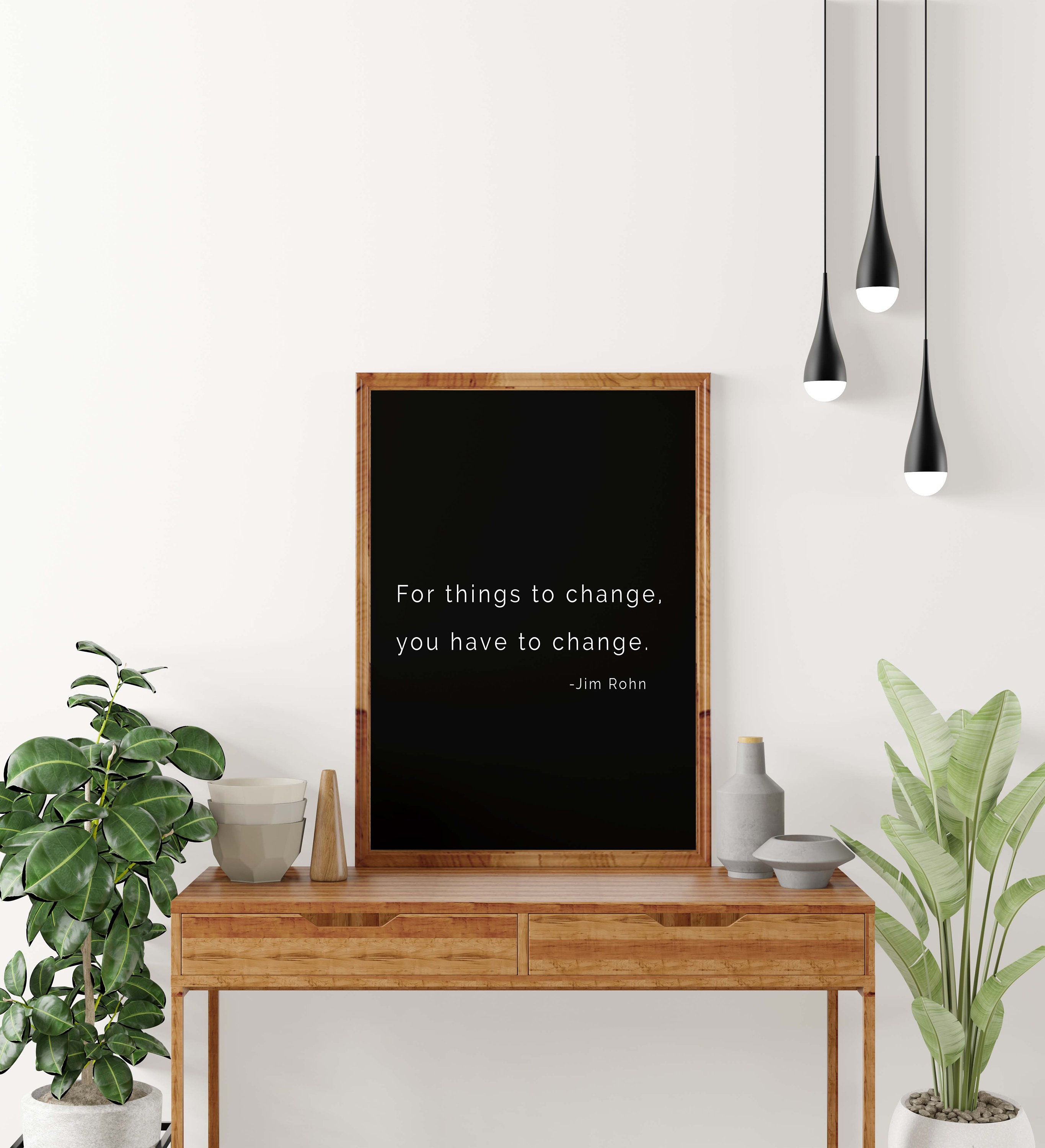 Jim Rohn Success Quote Print Black & White Motivation Print | Etsy