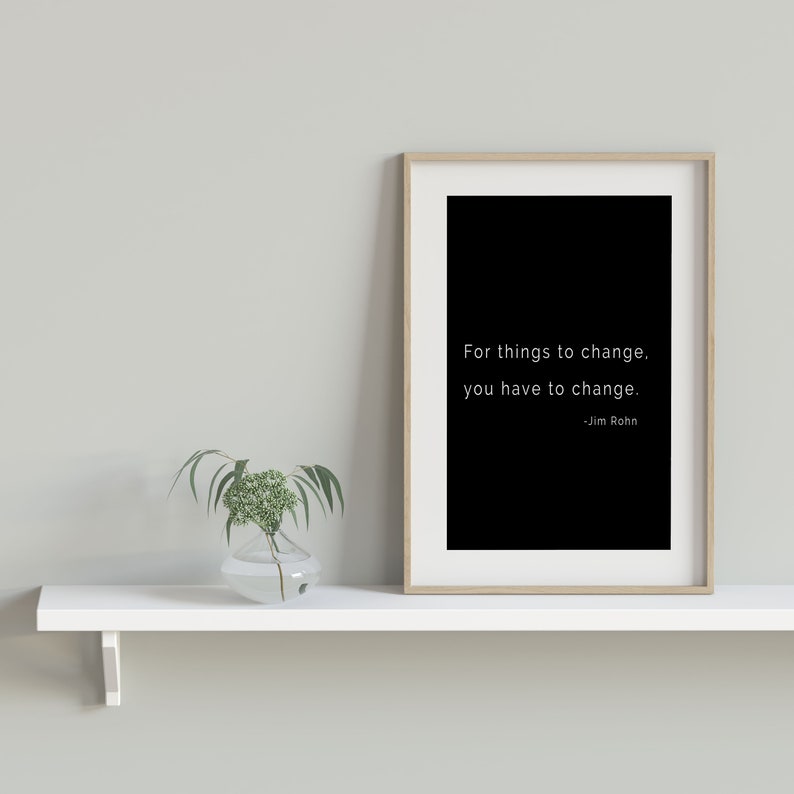 Jim Rohn Success Quote Print Black & White Motivation Print - Etsy